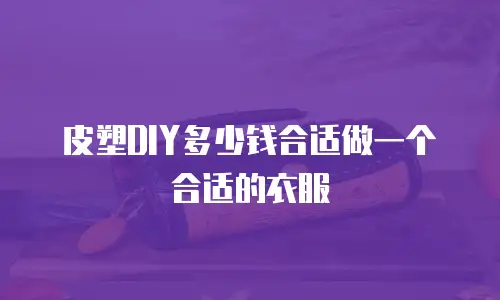 皮塑DIY多少钱合适做一个合适的衣服