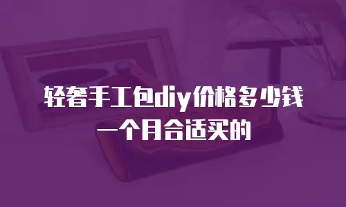 轻奢手工包diy价格多少钱一个月合适买的