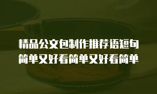 精品公文包制作推荐语短句简单又好看简单又好看简单
