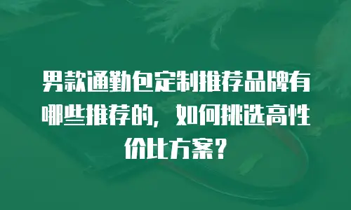 男款通勤包定制推荐品牌有哪些推荐的，如何挑选高性价比方案？