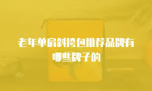 老年单肩斜挎包推荐品牌有哪些牌子的