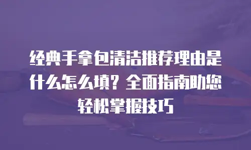经典手拿包清洁推荐理由是什么怎么填？全面指南助您轻松掌握技巧