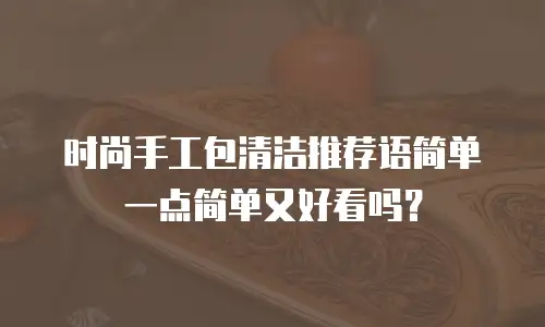 时尚手工包清洁推荐语简单一点简单又好看吗？