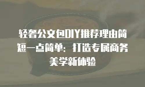轻奢公文包DIY推荐理由简短一点简单：打造专属商务美学新体验