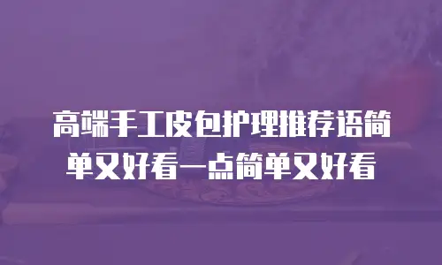 高端手工皮包护理推荐语简单又好看一点简单又好看