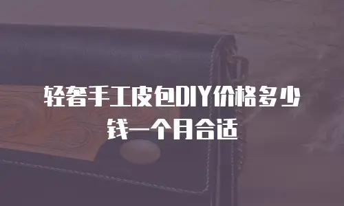 轻奢手工皮包DIY价格多少钱一个月合适