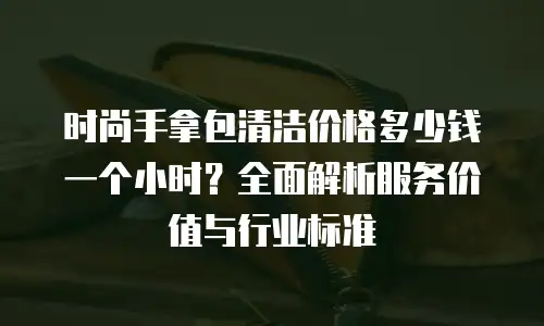 时尚手拿包清洁价格多少钱一个小时？全面解析服务价值与行业标准