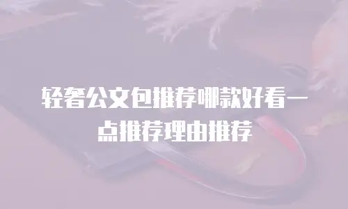 轻奢公文包推荐哪款好看一点推荐理由推荐