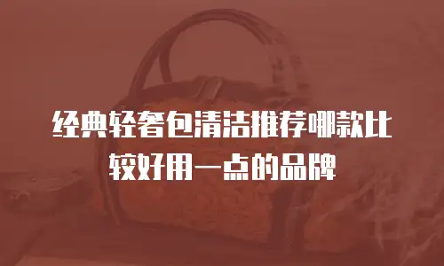 经典轻奢包清洁推荐哪款比较好用一点的品牌