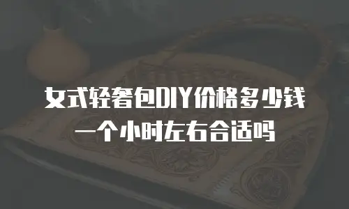 女式轻奢包DIY价格多少钱一个小时左右合适吗