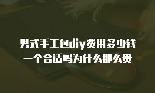 男式手工包diy费用多少钱一个合适吗为什么那么贵