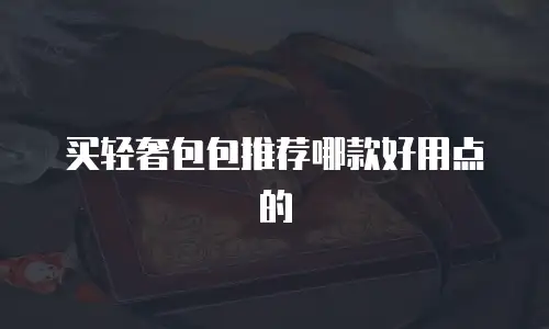 买轻奢包包推荐哪款好用点的