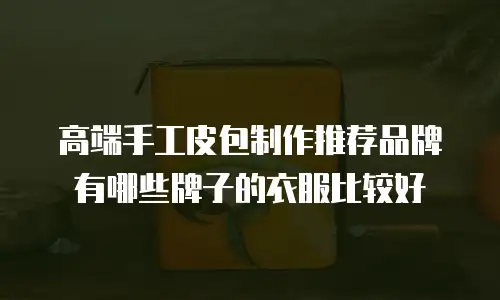 高端手工皮包制作推荐品牌有哪些牌子的衣服比较好