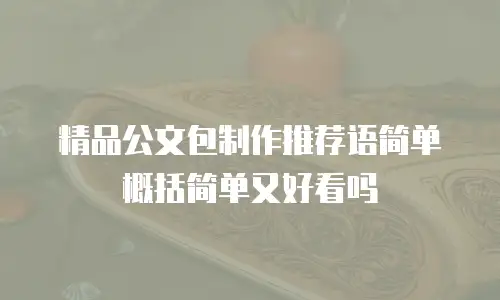 精品公文包制作推荐语简单概括简单又好看吗