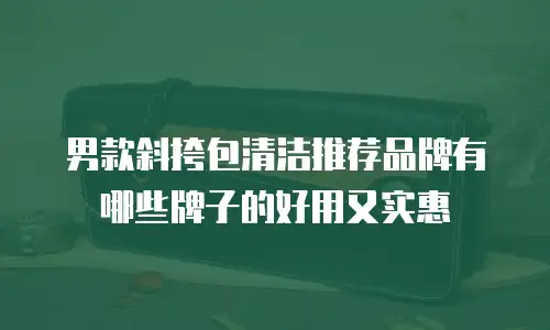 男款斜挎包清洁推荐品牌有哪些牌子的好用又实惠