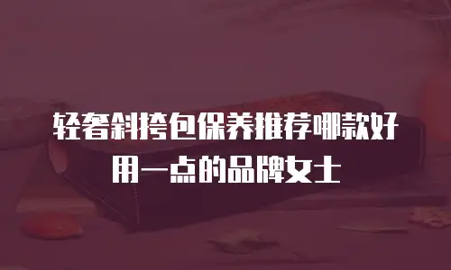轻奢斜挎包保养推荐哪款好用一点的品牌女士