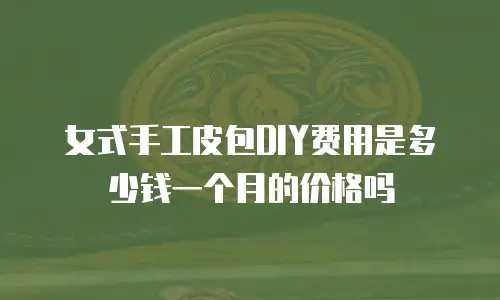 女式手工皮包DIY费用是多少钱一个月的价格吗