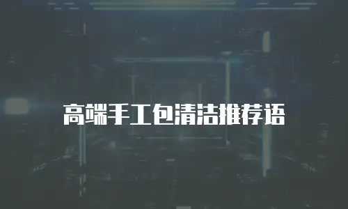 高端手工包清洁推荐语