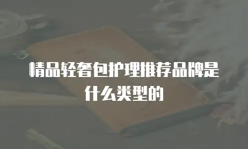 精品轻奢包护理推荐品牌是什么类型的