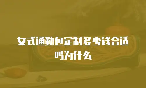 女式通勤包定制多少钱合适吗为什么