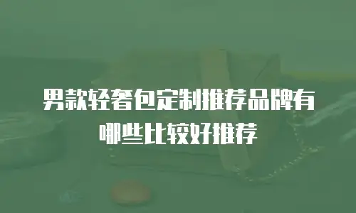 男款轻奢包定制推荐品牌有哪些比较好推荐