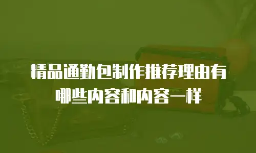 精品通勤包制作推荐理由有哪些内容和内容一样