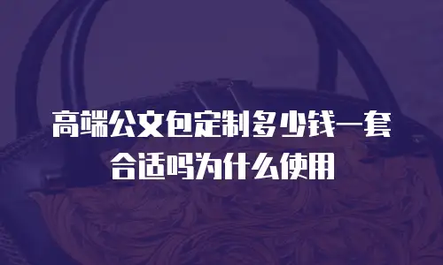 高端公文包定制多少钱一套合适吗为什么使用