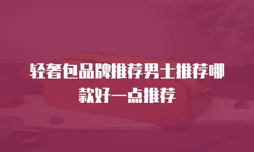 轻奢包品牌推荐男士推荐哪款好一点推荐