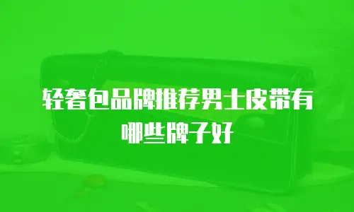 轻奢包品牌推荐男士皮带有哪些牌子好