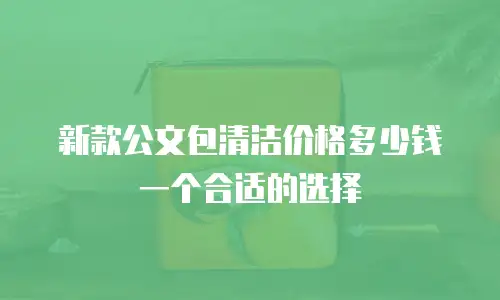 新款公文包清洁价格多少钱一个合适的选择
