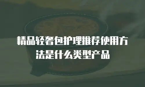 精品轻奢包护理推荐使用方法是什么类型产品