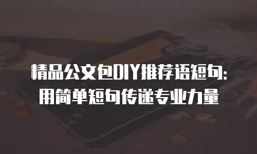 精品公文包DIY推荐语短句：用简单短句传递专业力量