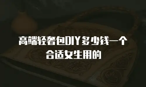 高端轻奢包DIY多少钱一个合适女生用的