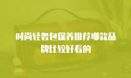 时尚轻奢包保养推荐哪款品牌比较好看的