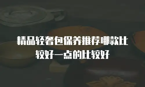 精品轻奢包保养推荐哪款比较好一点的比较好