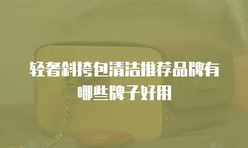 轻奢斜挎包清洁推荐品牌有哪些牌子好用