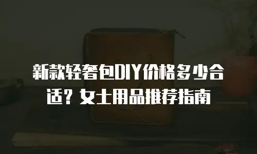 新款轻奢包DIY价格多少合适？女士用品推荐指南