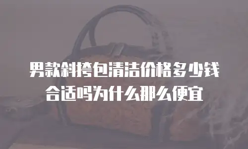 男款斜挎包清洁价格多少钱合适吗为什么那么便宜