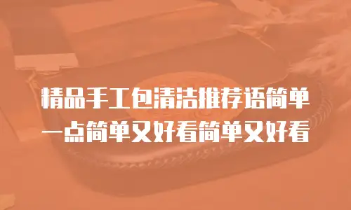 精品手工包清洁推荐语简单一点简单又好看简单又好看