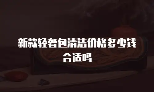 新款轻奢包清洁价格多少钱合适吗