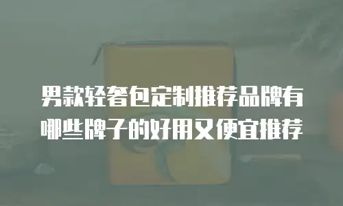 男款轻奢包定制推荐品牌有哪些牌子的好用又便宜推荐
