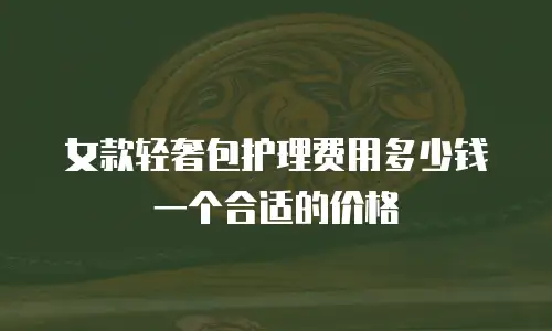女款轻奢包护理费用多少钱一个合适的价格