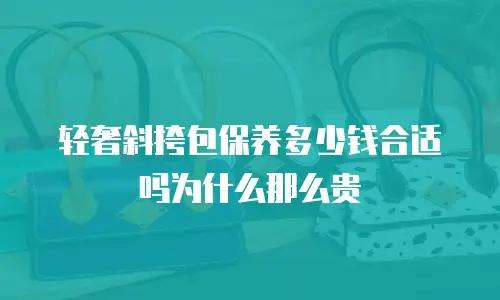 轻奢斜挎包保养多少钱合适吗为什么那么贵