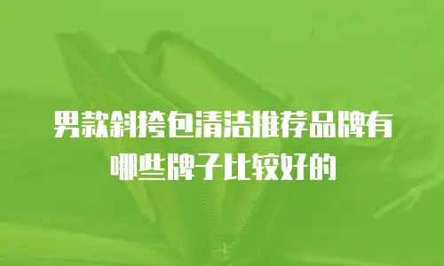 男款斜挎包清洁推荐品牌有哪些牌子比较好的