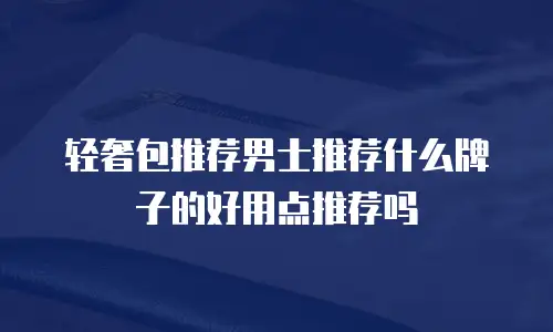 轻奢包推荐男士推荐什么牌子的好用点推荐吗