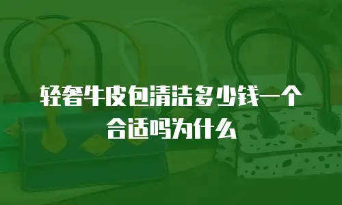 轻奢牛皮包清洁多少钱一个合适吗为什么