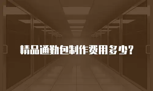 精品通勤包制作费用多少？