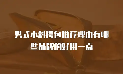 男式小斜挎包推荐理由有哪些品牌的好用一点