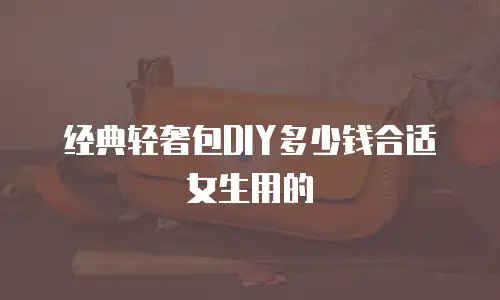 经典轻奢包DIY多少钱合适女生用的
