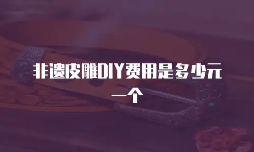 非遗皮雕DIY费用是多少元一个